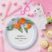 Babydusche Party mit Mandarine Pappteller (Party)