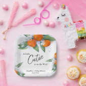 Babydusche Party mit Mandarine Pappteller (Party)