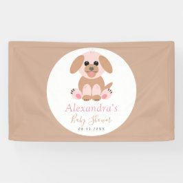 Babydusche Party Personalisiert Puppy-Neutral Banner