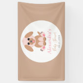 Babydusche Party Personalisiert Puppy-Neutral Banner (Vertikal)