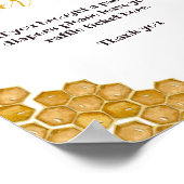 Babydusche Party Windeln Raffelzeichen Poster (Ecke)