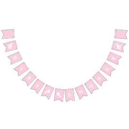 Babydusche Pastel Pink Baby Girl Wimpelkette