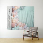 Babydusche Pastell Ballon Hintergrund Wandteppich (Beispiel (Horizontal))