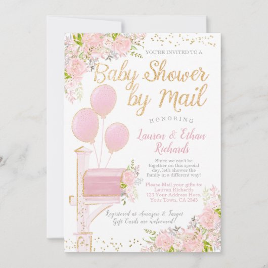 Babydusche per Mail Einladung (Vorderseite)