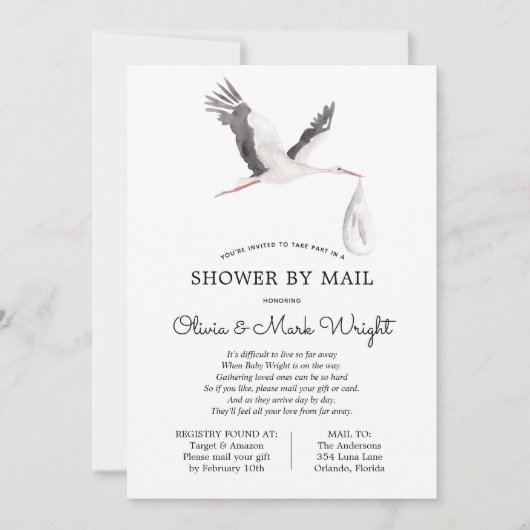 Babydusche per Mail Einladung (Vorderseite)