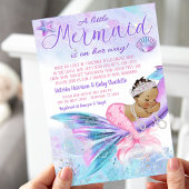 Babydusche per Mail Ethnic Mermaid Baby Dusche Einladung