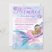 Babydusche per Mail Ethnic Mermaid Baby Dusche Einladung (Vorderseite)