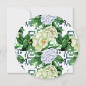 Babydusche per Mail Grüne Wasserfarbe Einladung (Rückseite)