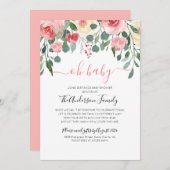 Babydusche per Mail lange Entfernung Einladung (Vorne/Hinten)