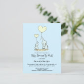 Babydusche per Mail Mama und Baby Elephant Baby Bo Einladungspostkarte (Stehend Vorderseite)