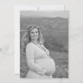 Babydusche per Mail Minimalistisches Foto Einladung (Rückseite)