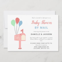 Babydusche per Mail Niedlich Pastel Pink Mailbox