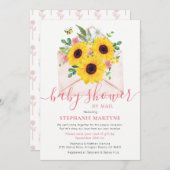 Babydusche per Mail Sonnenblumenumschlag Einladung (Vorne/Hinten)