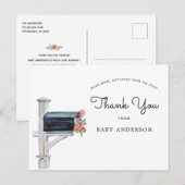 Babydusche per Mail Vielen Dank Postkarte (Vorne/Hinten)