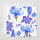 Babydusche per Mail Wasserfarbe Lila blau Einladung (Rückseite)