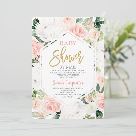 Babydusche per Post Einladung (Stehend Vorderseite)