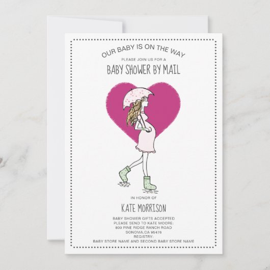 Babydusche per Post Einladung (Vorderseite)