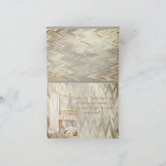 Babydusche Personalisiert Dankeskarte (Innenseite)