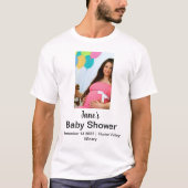 Babydusche Personalisiert Name Foto T-Shirt (Vorderseite)