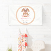 Babydusche Personalisiert neutrale Welpe Begrüßung Banner (Insitu)
