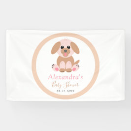 Babydusche Personalisiert neutrale Welpe Begrüßung Banner