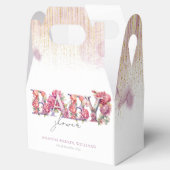Babydusche Personalisierte Blumenbriefe Geschenkschachtel (Geöffnet)