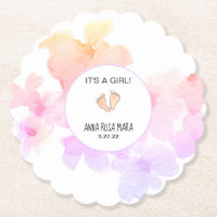 *~* Babydusche Pfirsich Pink Floral Soft Wasserfar