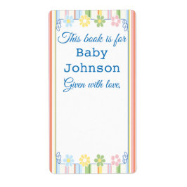 Babydusche "Picnic Floral" Buchzeichen Sheet von 8