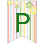 Babydusche "Picnic Floral" Frack-Banner Wimpelkette (Dritte Fahne)