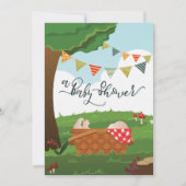 Babydusche Picnic/GRILLEN/Woodland Einladung (Vorderseite)