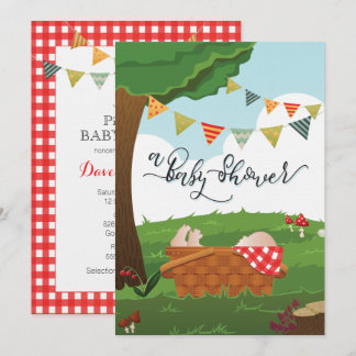 Babydusche Picnic/GRILLEN/Woodland Einladung