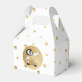 Babydusche Pinguine Mama und Baby Geschenkschachtel (Rückseite)