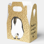 Babydusche Pinguine Mama und Baby Geschenkschachtel (Geöffnet)