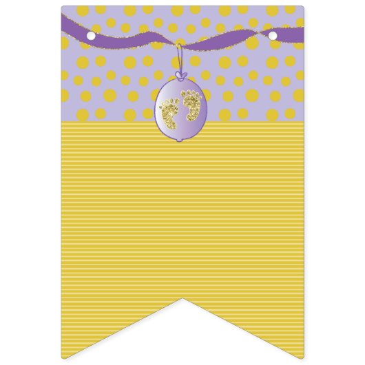 Babydusche pink "Babyfütterung", Frack-Banner Wimpelkette (Zweite Fahne)