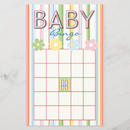 Babydusche Pink BINGO "Picnic Floral" Flyer