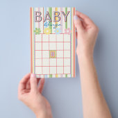 Babydusche Pink BINGO "Picnic Floral" Flyer (Handgriff)
