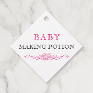 Babydusche Pink Black Baby Maaking Träne Geschenkanhänger