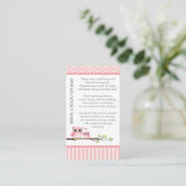 Babydusche Pink bringen Buchdusche mit Beilage Begleitkarte (Stehend Vorderseite)