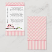 Babydusche Pink bringen Buchdusche mit Beilage Begleitkarte (Vorne/Hinten)