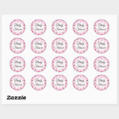 Babydusche Pink Rosenknospe Stickers (Blatt)