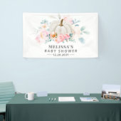 Babydusche Pink Roses Floral Pumpkin Banner (Messeveranstaltung)