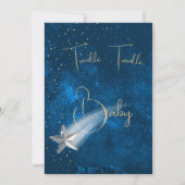 Babydusche Pink Twinkle Twinkle Stars Einladung (Rückseite)