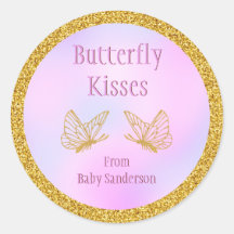 Babydusche Pink und Gold Whimsical Butterfly