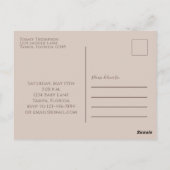 Babydusche Pink Wasserfarbe Girl Baby Carriage Postkarte (Rückseite)