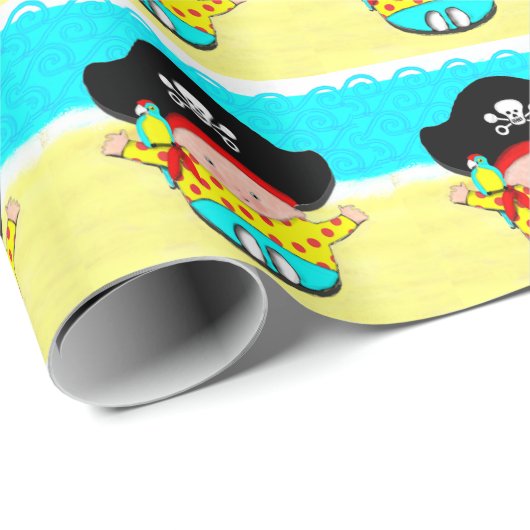 Babydusche Pirate-Geschenk Geschenkpapier (Rolleneckpunkt)