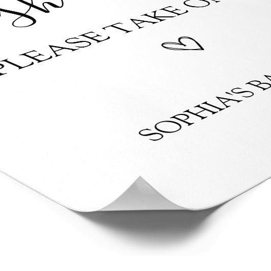 Babydusche Pop, wenn sie Pop unterschreiben Poster (Ecke)