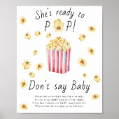 Babydusche Popcorn - Sag kein Babyposter Poster (Vorne)