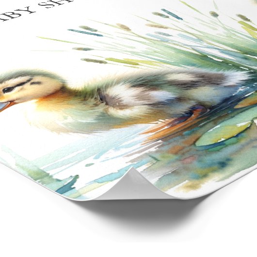 Babydusche Posters Duck Begrüßungszeichen Poster (Ecke)