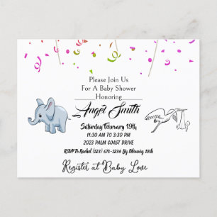 Babydusche Postkarte