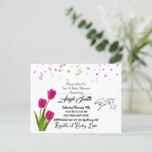 Babydusche Postkarte